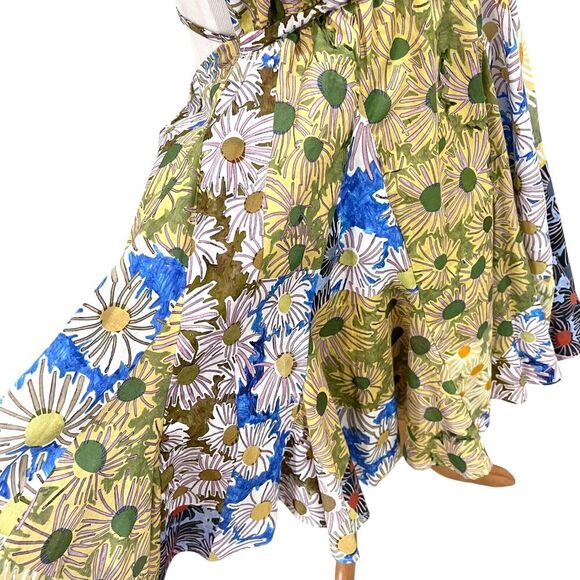 NWT ZARA PRINTED SHORT DRESS SIZE XL Halter Neck 100% Cotton - Picture 8 of 11